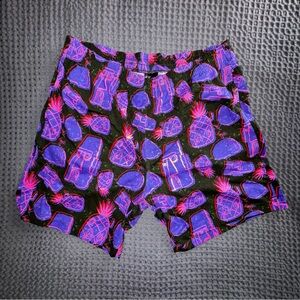 H&M Black and Purple SpongeBob SquarePants Graphic Men's Athletic Shorts